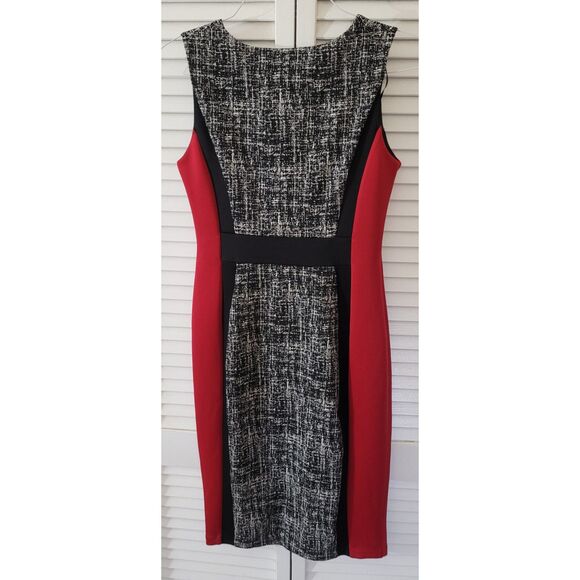 Enfocus Studio Black and Red Midi Dress - Picture 2 of 3